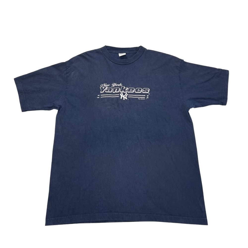 Y2K Vintage True Fan 2001 NY Yankees Navy T-Shirt Men's XL